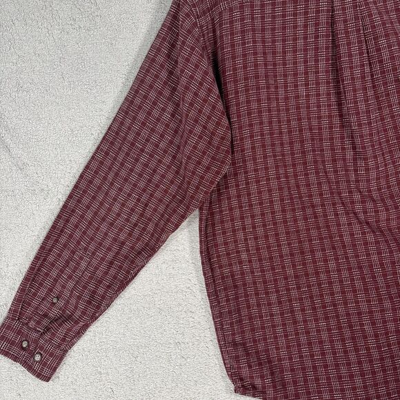 Territory Ahead Flannel Shirt Men’s Size L Burgundy White Textured - Picture 16 of 16